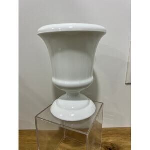 Vintage Milk Glass Urn Pedestal Planter 6"